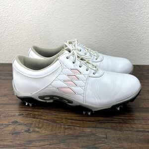 Footjoy Women's Size 7M Gold Shoes White Pink Leather Summer Series Sneakers
